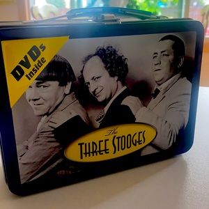 Three. Stooges Vintage lunchbox with blue handle